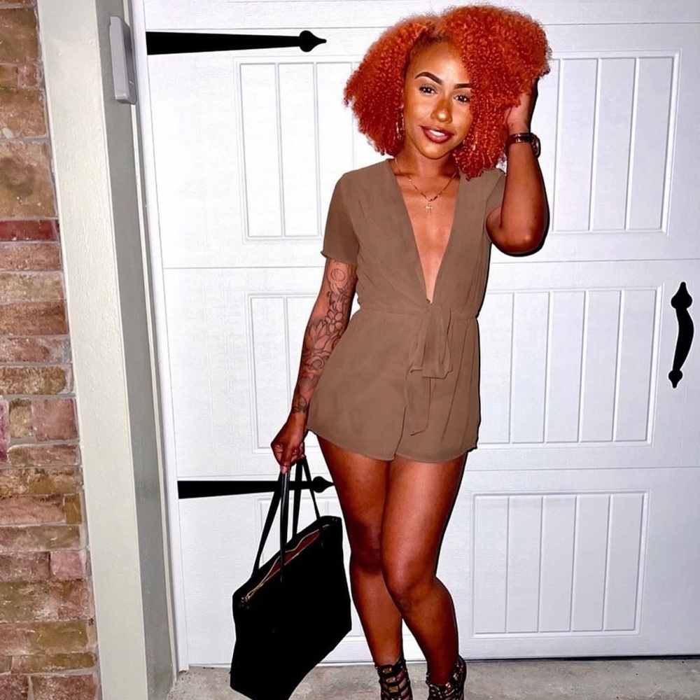 Tobi brown jumpsuit